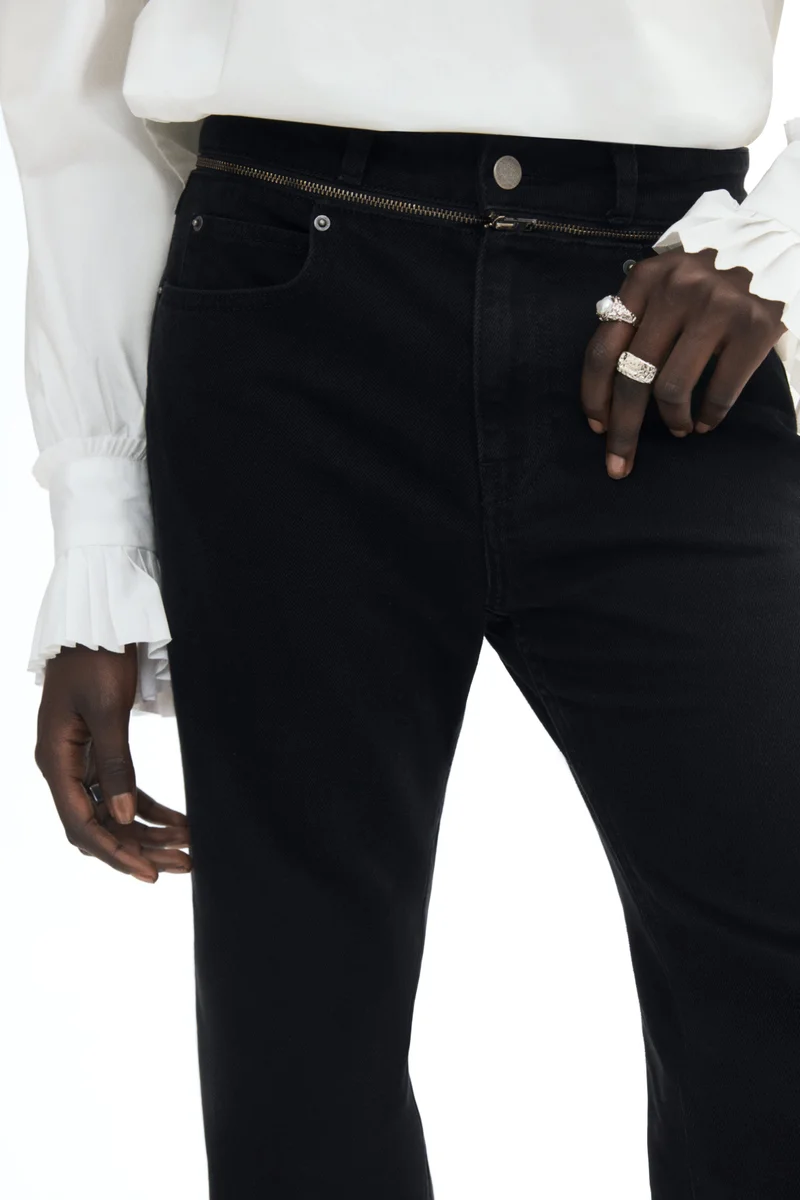 H&M  Slim Straight Regular Waist Jeans for Women | Best Price UAE