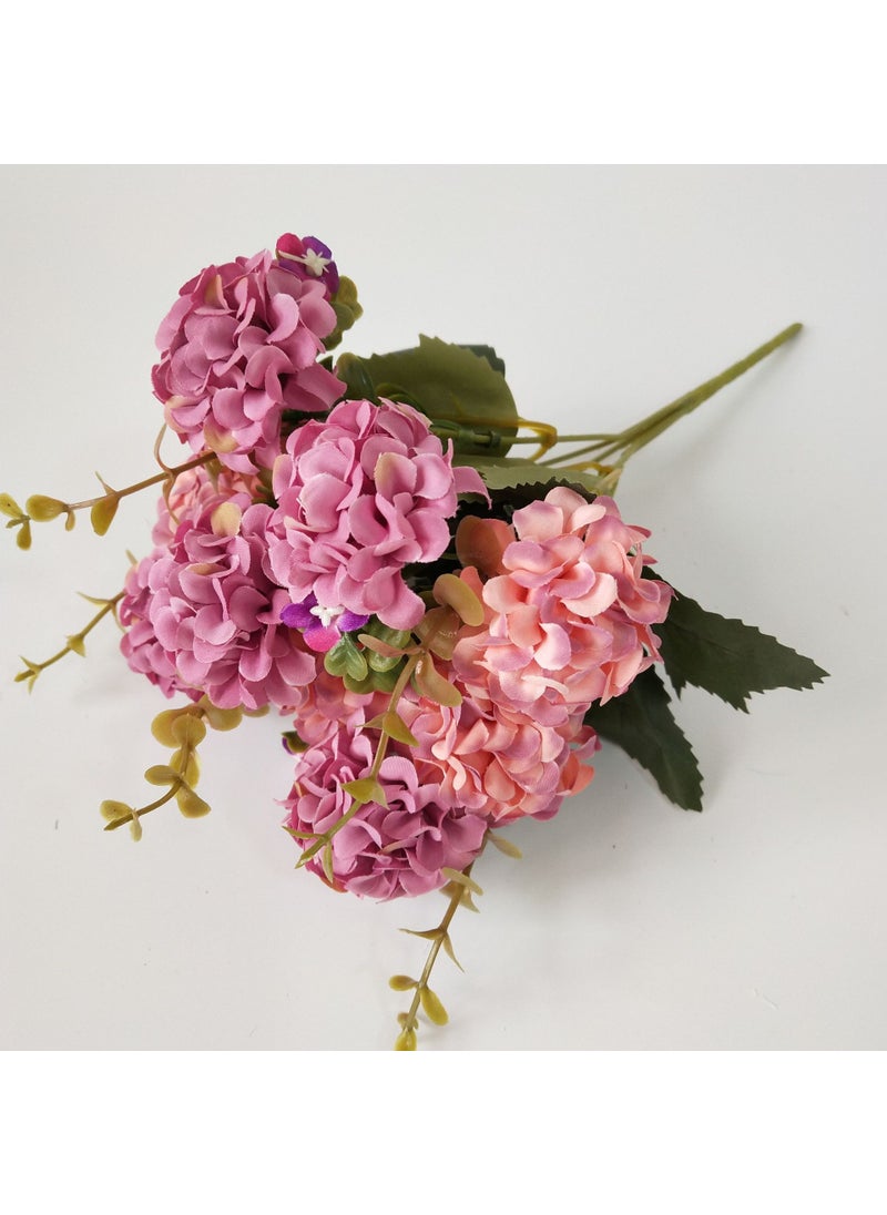 Generic - Artificial Hydrangea Bouquet Office Decor Bean paste color 4 - Image 1
