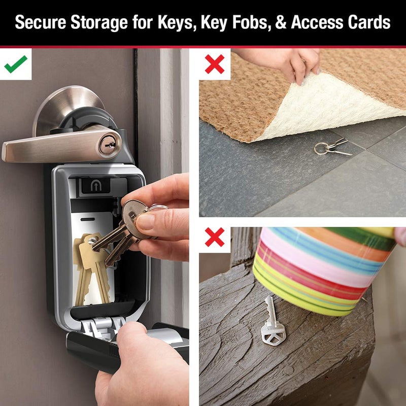 Master Lock Black Portable Key Lock Box with Adjustable Shackle, Set/Reset Combination for Tenants, Guests, Clients, Ideal for Realtors, Landlords or Property Managers, Holds 6 Keys, 5420EC - Image 4