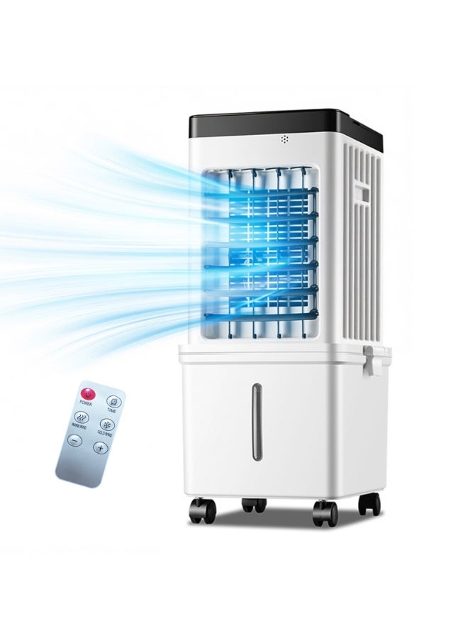 YY-Recheer Movable Water Air Cooler, Smart Remote Control Air Fan Cooler with 15L Detachable Water Tank, 7.5-hour Timer Fan with 3-Speed, Home Office Warehouse Cooling Appliances - Image 1