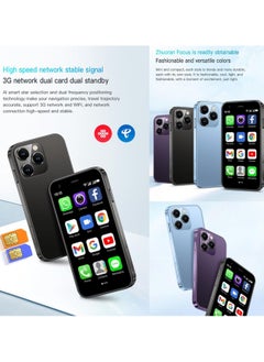 SOYES XS14 Pro Super Mini Smart Phone Mobile Android Quad Core Black, Mobile Mini Smartphone Ultra Small Pocket Student Children Men and Women  - Image 4