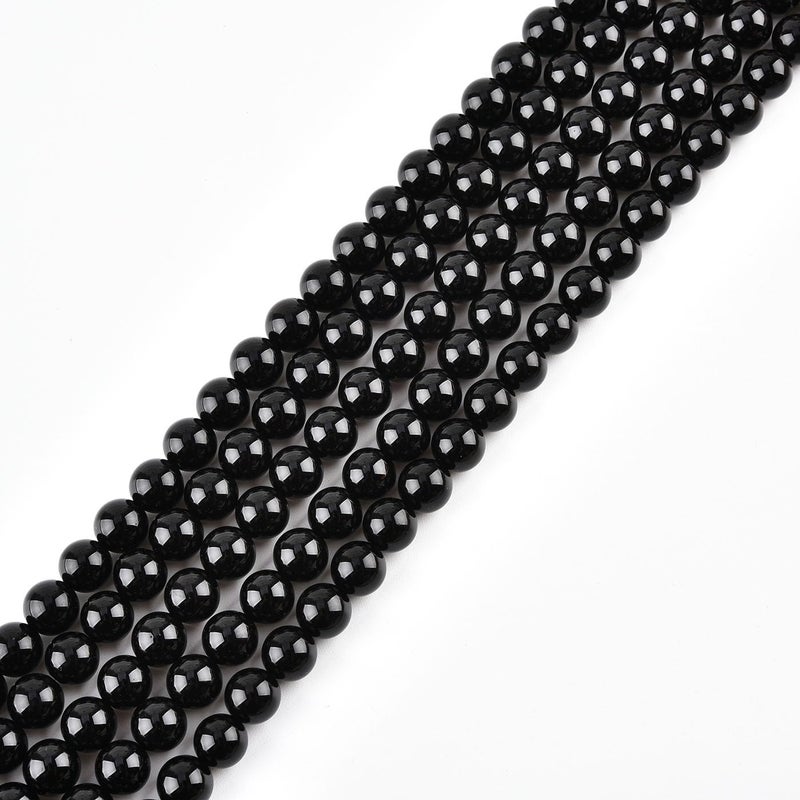 3mm Natural Black Onyx Beads Round Agate Gemstone Loose Beads for Jewelry Making 120125pcsstrand