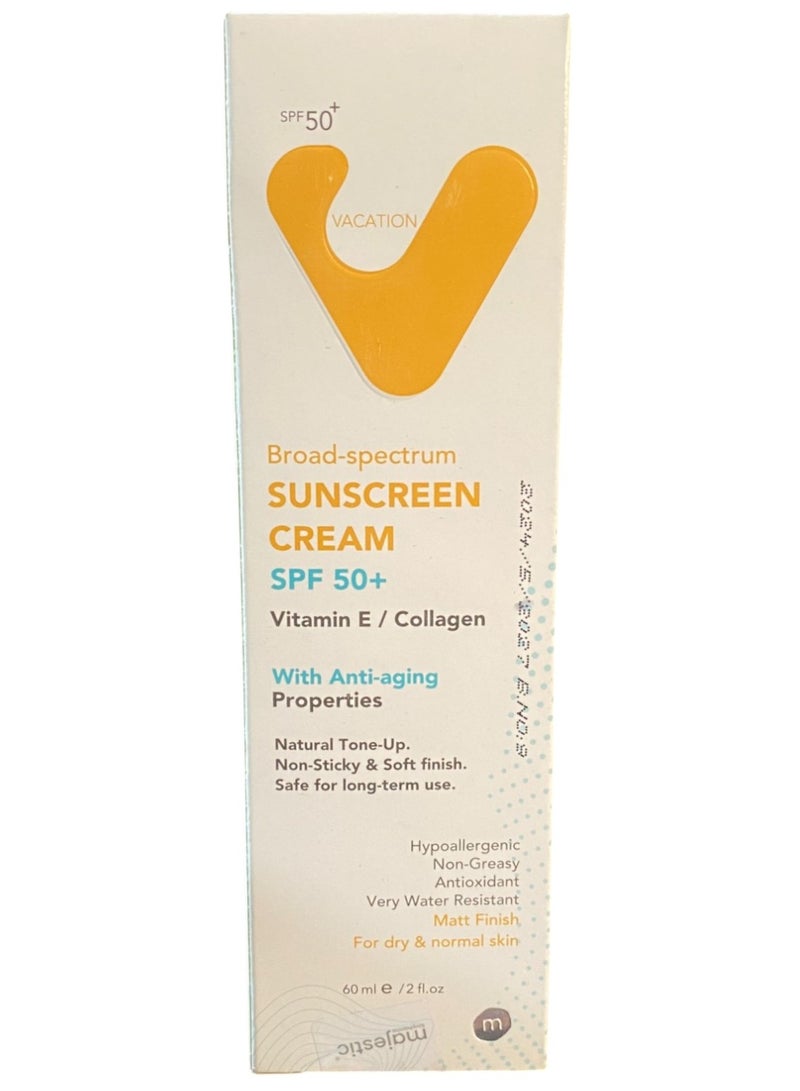 VACATION Broad-spectrum SUNSCREEN CREAM SPF 50+ vitamin E / Collagen 60ml - Image 1