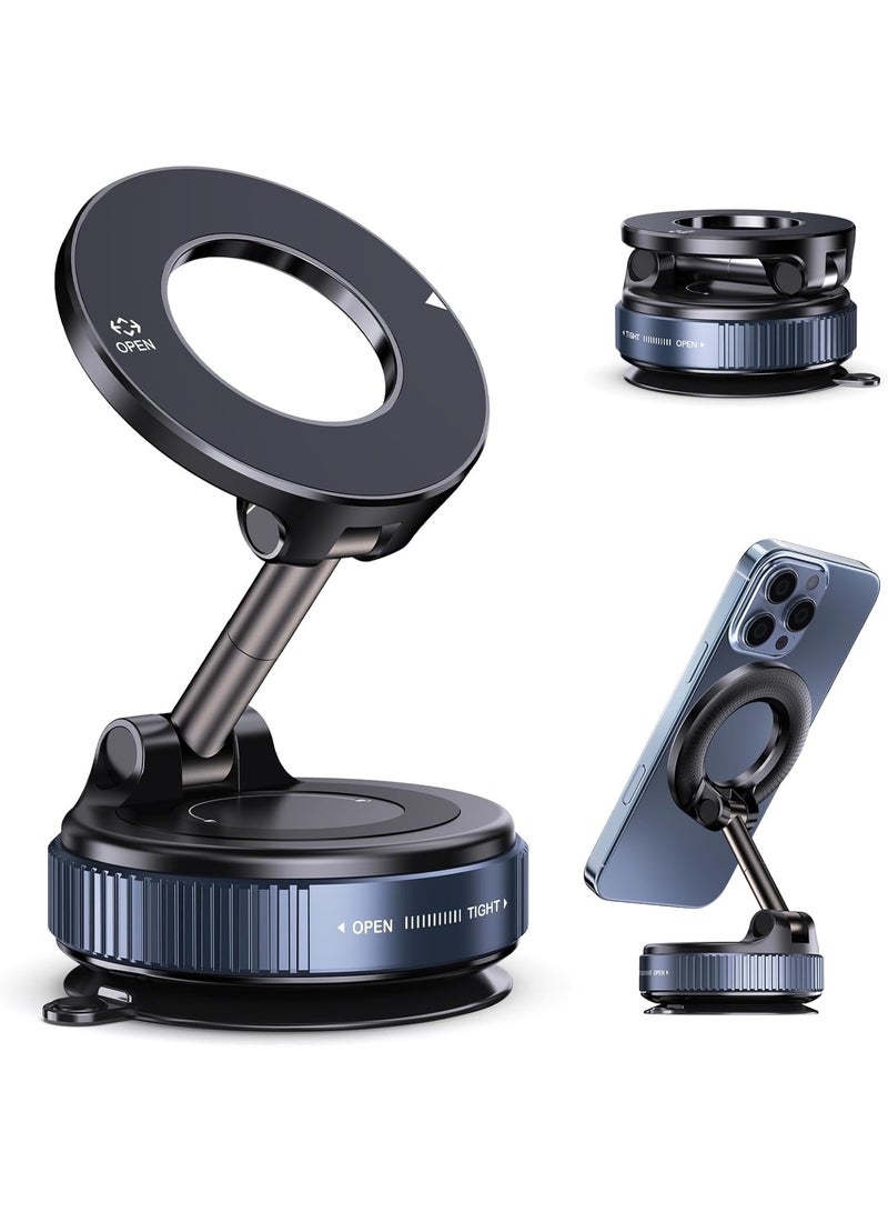 Trendify Trendify 360° Magnetic Phone Holder for Car | Strong Suction Mount with MagSafe Support | Universal Dashboard & Windshield Mobile Stand for iPhone & All Smartphones (K007) - Image 1