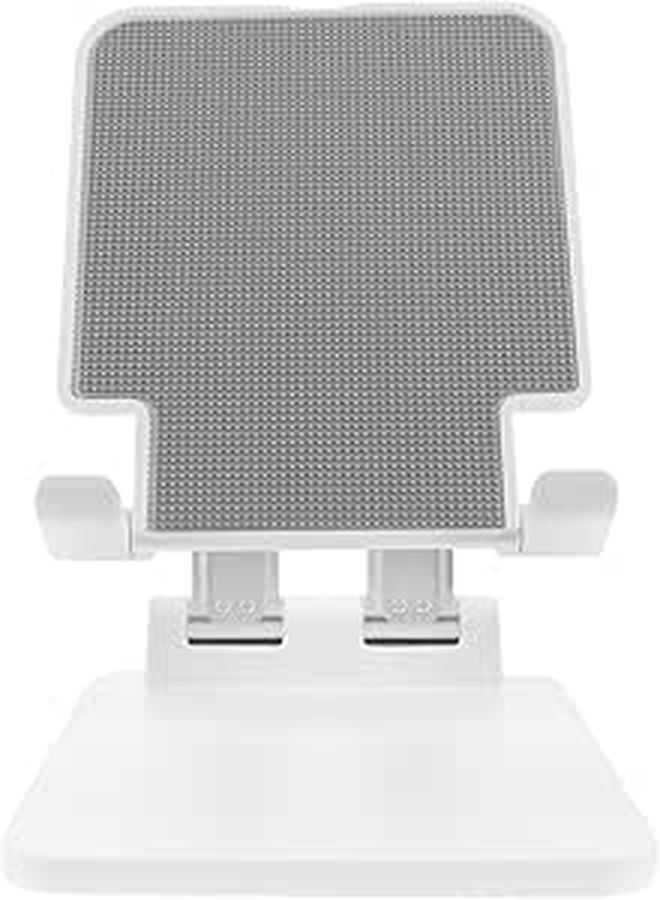 Adjustable Foldable Aluminum Alloy Tablet Stand Pearl White Desktop Holder For Ipad Smartphones - Image 1