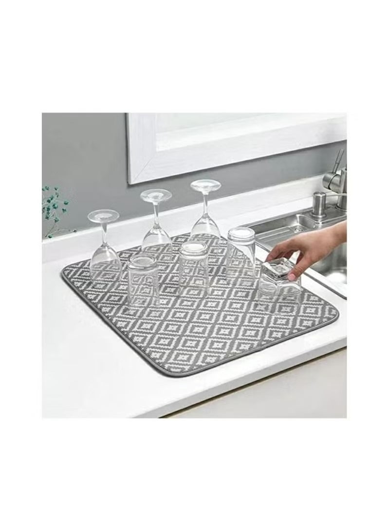 مفرش تجفيف الأطباق فائق الامتصاص ألوان ورسومات عشوائية 15*20 سم - Image 1