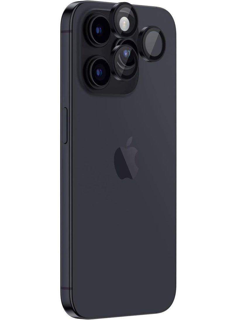 ELTRAZONE iPhone 15 Pro and iPhone 15 Pro MAX Camera Lens Protector Supreme Tempered Glass Crystal AR Lens Defender (Black) - Image 3