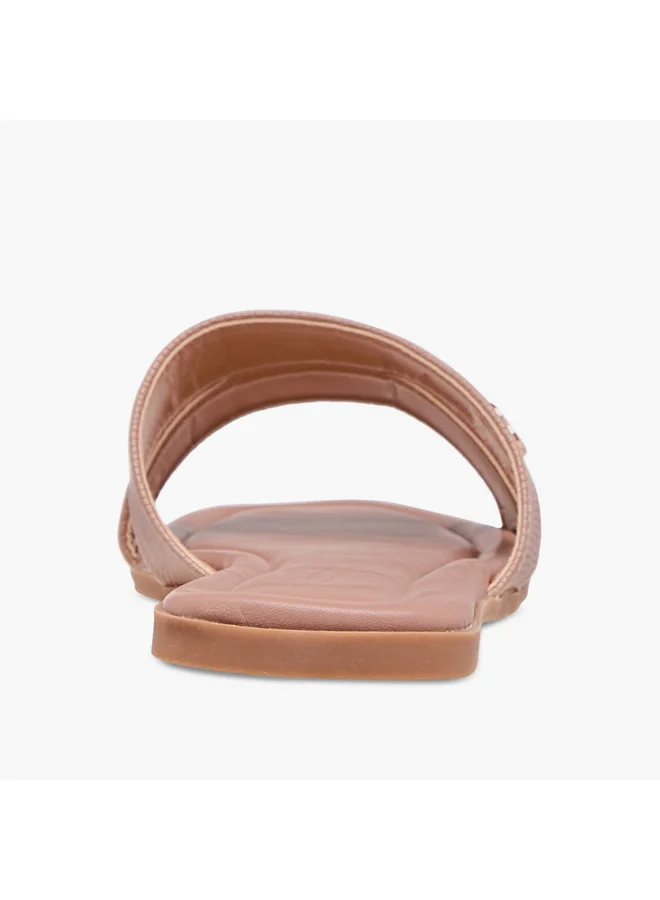 Celeste Women's Textured Slip-On Flat Sandals