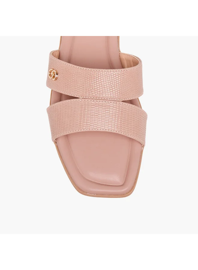 Celeste Women's Textured Slip-On Flat Sandals