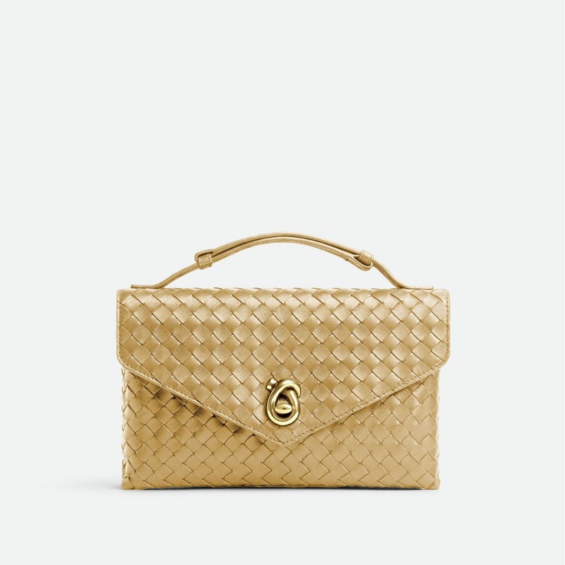 2025 New Style Woven Small Square Bag Fashion Trendy Lock Envelope Bag Large Capacity Portable Crossbody Bag - Image 3