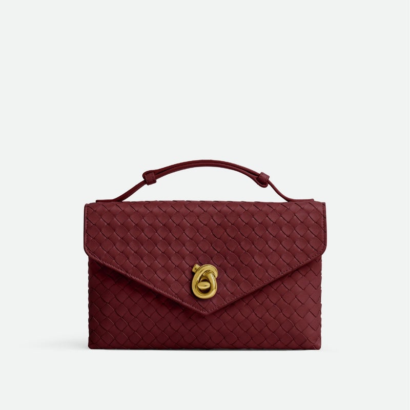 2025 New Style Woven Small Square Bag Fashion Trendy Lock Envelope Bag Large Capacity Portable Crossbody Bag - Image 1