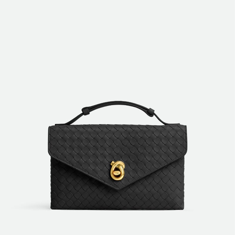 2025 New Style Woven Small Square Bag Fashion Trendy Lock Envelope Bag Large Capacity Portable Crossbody Bag - Image 4