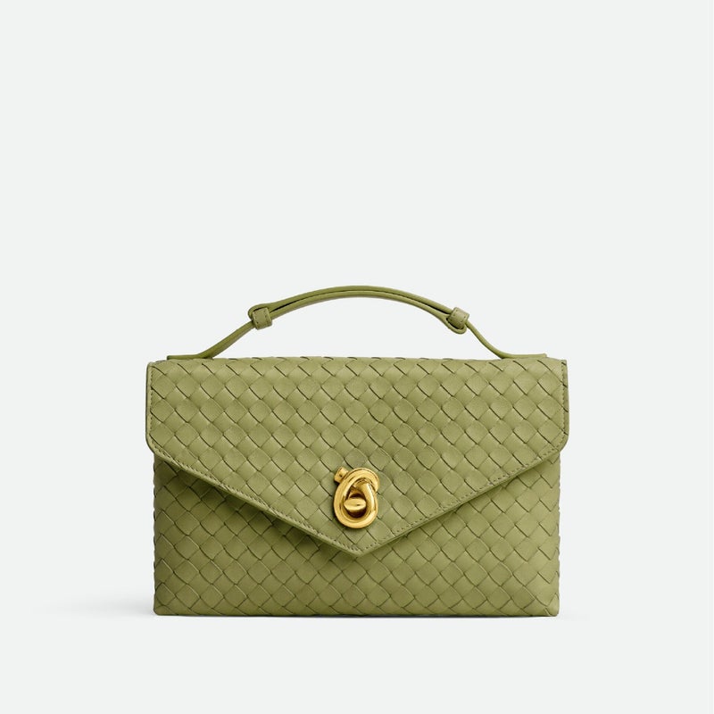 2025 New Style Woven Small Square Bag Fashion Trendy Lock Envelope Bag Large Capacity Portable Crossbody Bag - Image 2