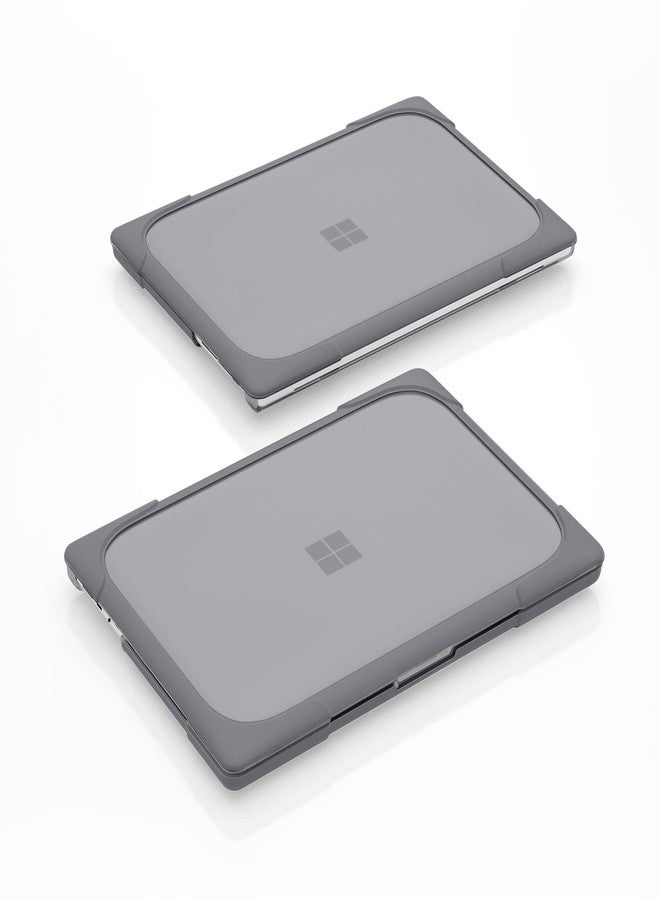Batianda Case for 13.5 inch Microsoft Surface Laptop 5 4/3 with Metal Palm Rest,Heavy Duty Shockproof Protective Hard Shell Cover with Fold Kickstand & Keyboard Cover Screen Protector, Gray - Image 5