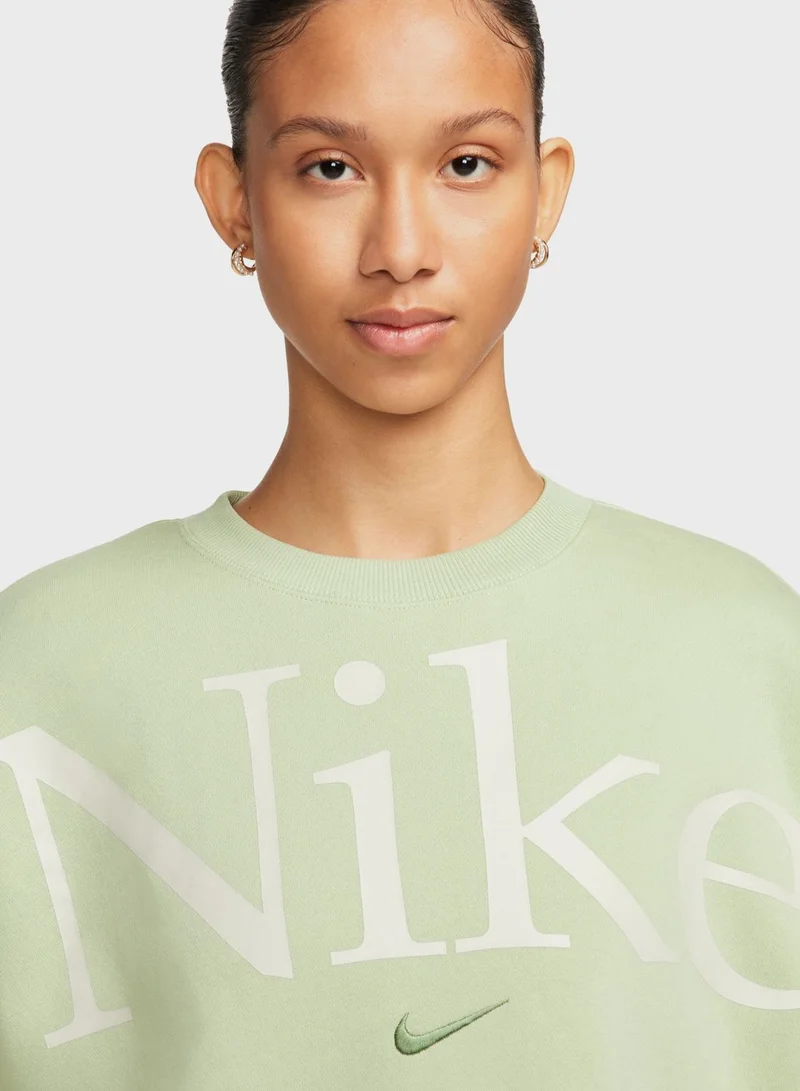 Nike Nsw Phoenix Fleece Oversized Logo Sweatshirt