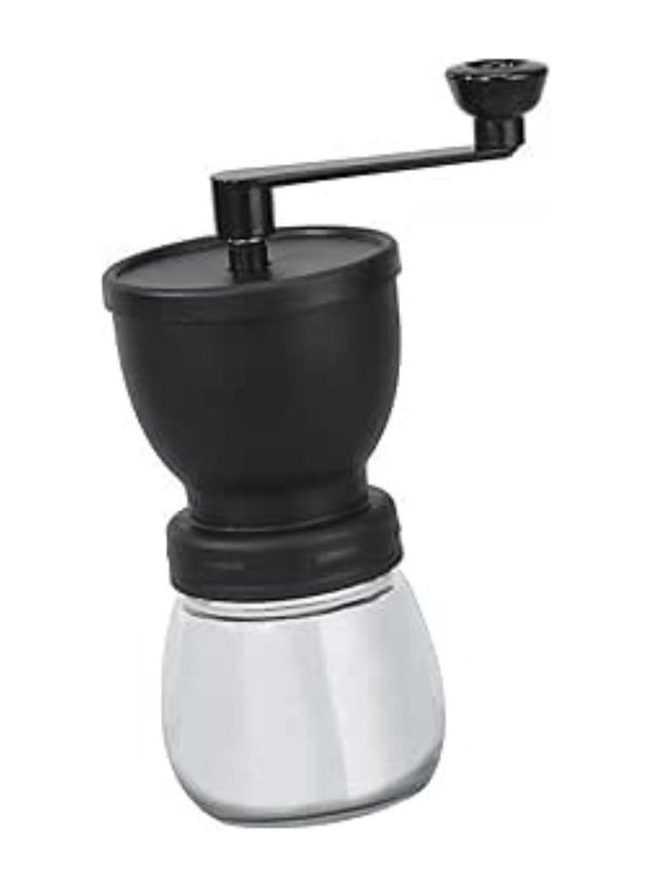 Hand Coffee Grinder, Handheld Adjustable Coarseness Ceramic Mill Grinder for Bean Spices with Transparent Storage Jar for Office, Cafe, Kitchen, Picnic, Holiday Gifts, Black  - Image 3