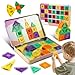 Windidi 47PCS Magnetic Tiles Travel Toys Mini Magnetic Letters Building Blocks With ABC Alphabet Iron Case for Kids Ages 13 35 48 Toddler Boys Girls STEM Educational Toys for Outdoor Airplane Car - Image 2