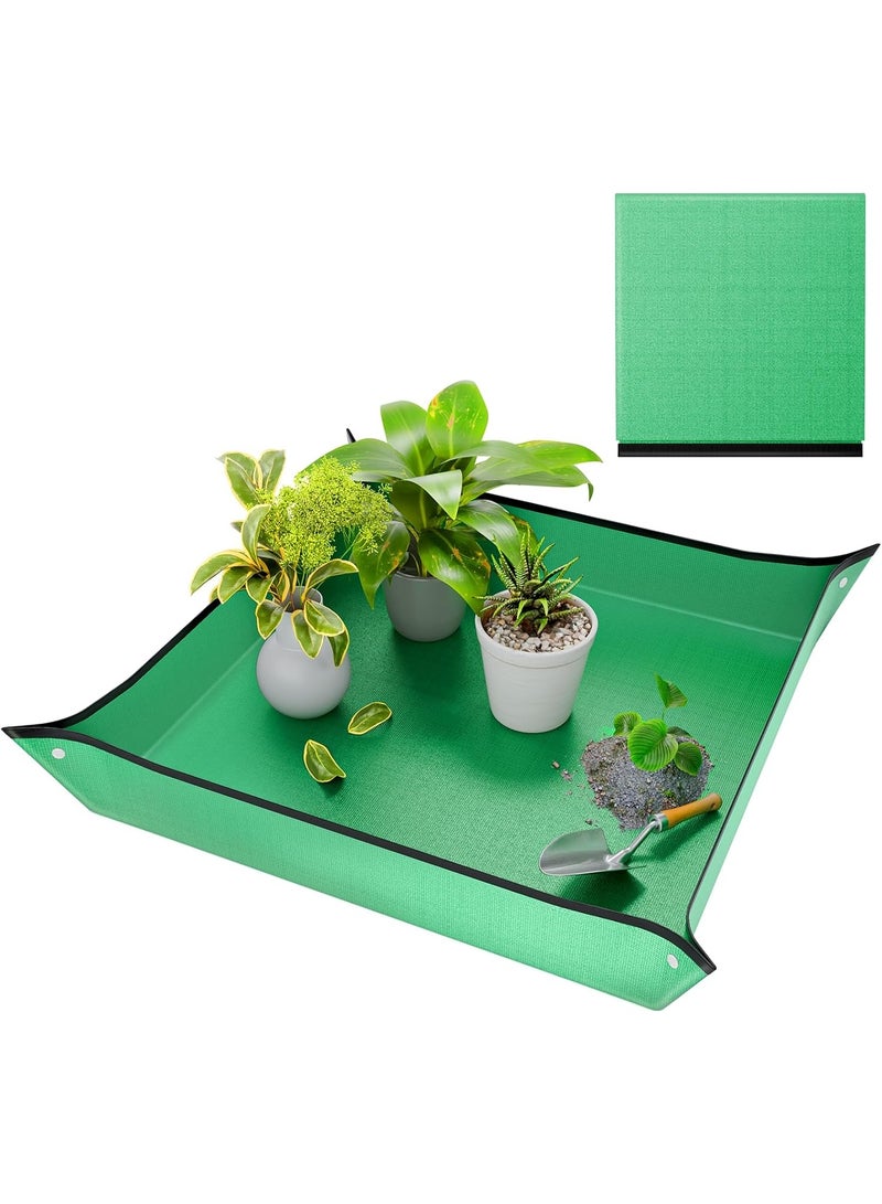 Repotting Mat for Indoor Plant Transplanting and Mess Control, 66 cm x 66 cm Waterproof Potting Succulent Tray Portable Gardening Mat Gift for Plant Lovers - Image 1