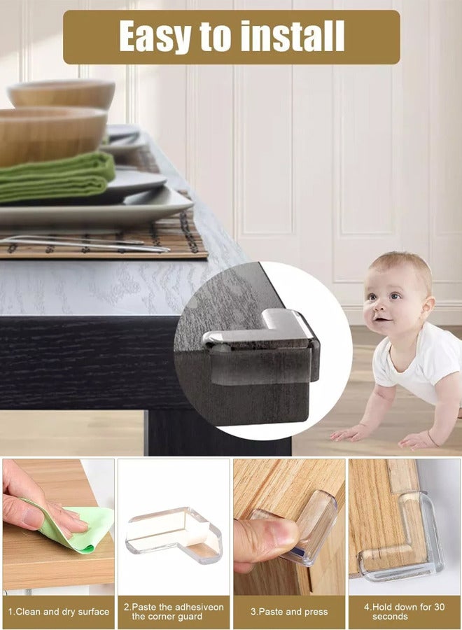 12 Pack Corner Guards, Furniture Corner and Edge Safety Bumpers, Baby Proofing Corner Covers Protectors, Baby Proof Bumper, Cushion to Cover Sharp Furniture, Table Edges - Image 5