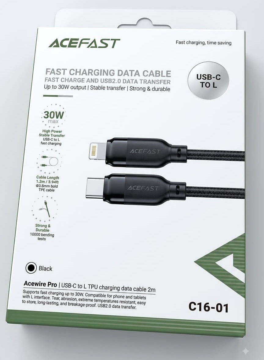 ACEFAST ACEFAST And Data Transfer Cable 120 cm 30W Z3EF7DBC13BA1987AD07FZ