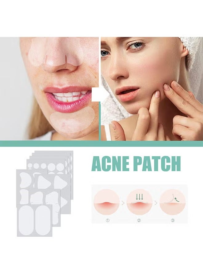 EELHOE Pimple Patches Acne Patches, 5 Sizes 132 Patches Pimple Patches For Face, Chin Or Body, Acne Treatment with Tea Tree And Salicylic Acid, Hydrocolloid Bandages For Acne Skin - Image 4
