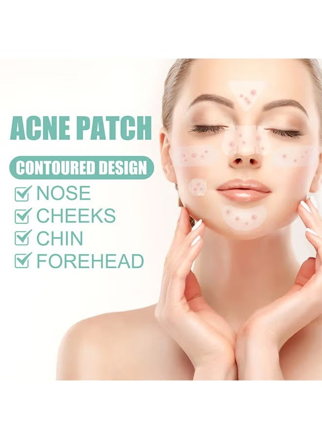 EELHOE Pimple Patches Acne Patches, 5 Sizes 132 Patches Pimple Patches For Face, Chin Or Body, Acne Treatment with Tea Tree And Salicylic Acid, Hydrocolloid Bandages For Acne Skin - Image 5