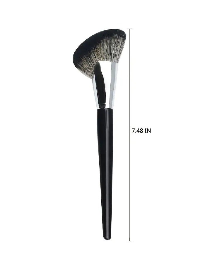 ORiTi Face Contour Makeup Brushes Fan Shaped Professional Powder Blush Highlighter Bronzer V Face Silhouette Cosmetic Brush Tool - Image 3