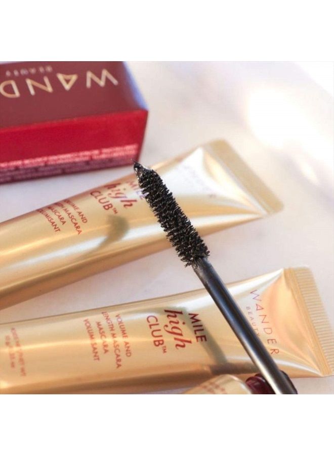Wander Beauty Mile High Club Length + Define Black Mascara - Lash Lengthening Mascara for Full, Fanned Out Effect - Smudge-Proof Mascara - Trehalose, Castor Oil + Peach Leaf Conditions & Strengthens - Image 5