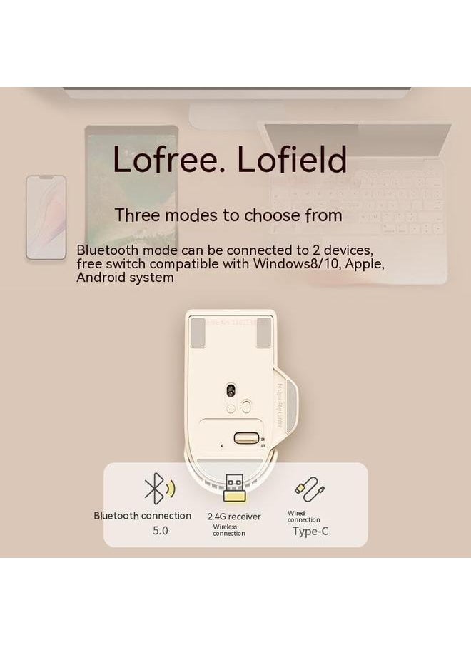 Lofree 2.4G Wireless Mouse Oled Display Screen Three Mode Reсһаrɡеable Gaming Mouse Pc Gamer Mouse Office Laptop Accessories B