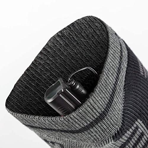 Mobile Warming Heated Socks,Tri-blend Construction,Grey/Black,Men4-10/Women6-11 - Image 5