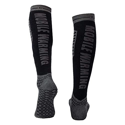 Mobile Warming Heated Socks,Tri-blend Construction,Grey/Black,Men4-10/Women6-11 - Image 2