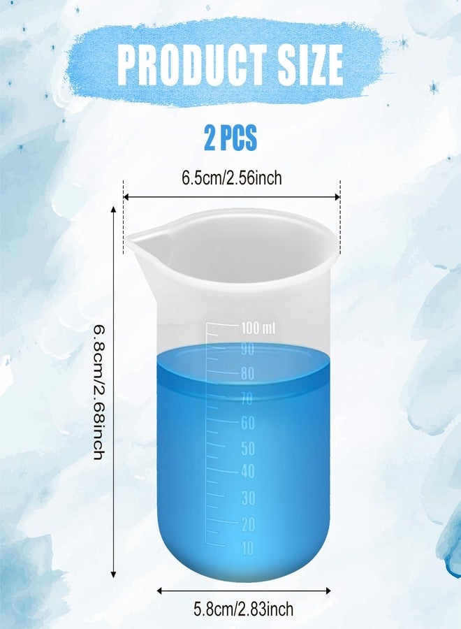 PEUTIER 2pcs Laundry Measuring Cup, 100ml Silicone Liquid Measuring Cups Reusable Laundry Detergent Measuring Dispenser Cup for Liquid Detergent Home Dormitory, No More Mess or Leaks - Image 2