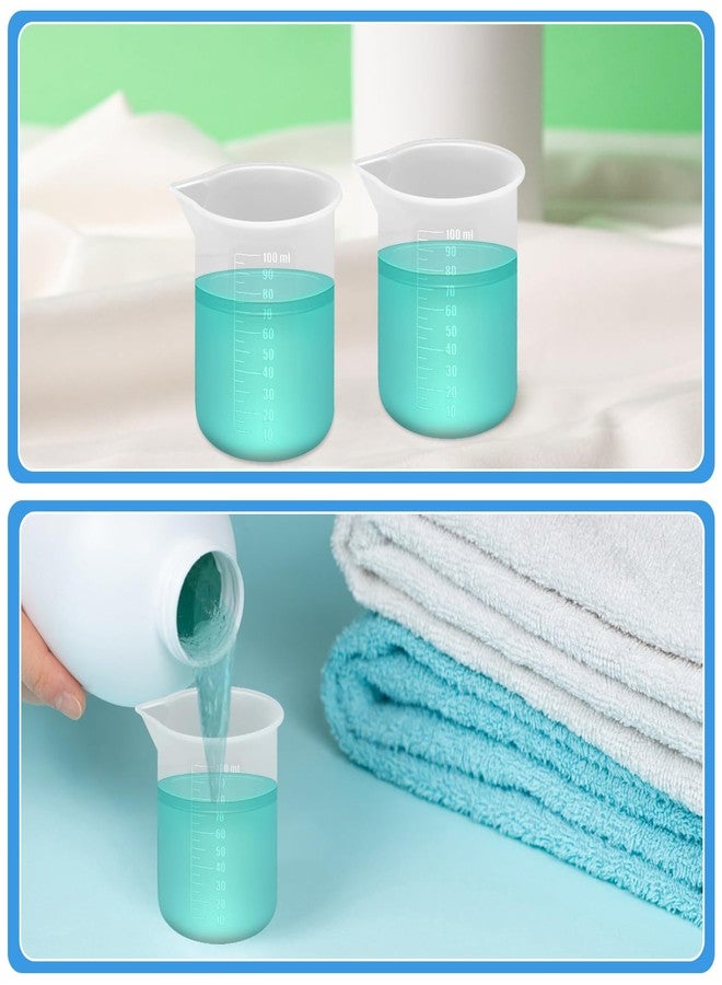 PEUTIER 2pcs Laundry Measuring Cup, 100ml Silicone Liquid Measuring Cups Reusable Laundry Detergent Measuring Dispenser Cup for Liquid Detergent Home Dormitory, No More Mess or Leaks - Image 3