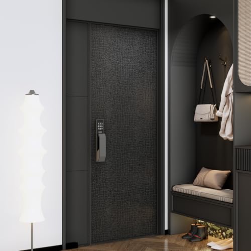 Zeeko Black Peel and Stick Wallpaper 23.6" x 400" Removable Crocodile Wallpaper Embossed Contact Paper Textured Wall Paper for Cabinet Bedroom Bathroom - Image 4