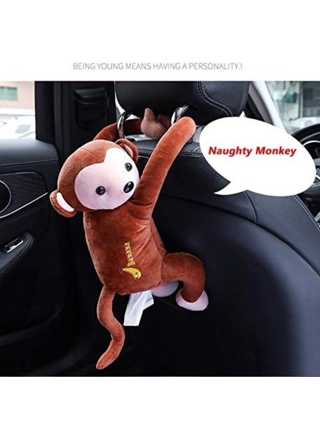 Generic Portable Monkey Tissue Box Home Office Auto Automobile Car Tissue Box Cover Napkin Paper Holders Cases Car Organization  - Image 4