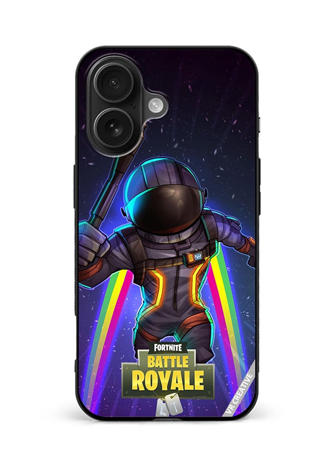 Protective Case Cover For Apple iPhone 16 Plus Fortnite Space Bomber Design Multicolour