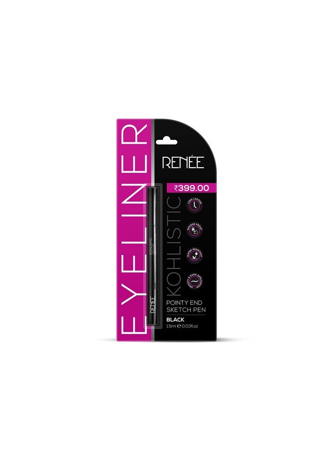 Renee - Pointy End Sketch Pen Eyeliner Black 1.5 Ml Matte Light Weight Smudge Proof Water Resistant Highly Pigmented Long Lasting With One Stroke Application Formula - Image 1