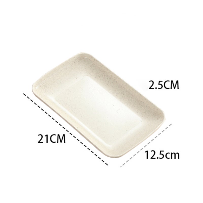8 pcs Dishes Household Dinner Plate Food Plate Microwave Oven Available Home Kitchen Utensils (Beige) - Image 3