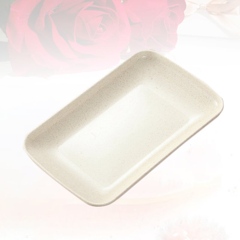 8 pcs Dishes Household Dinner Plate Food Plate Microwave Oven Available Home Kitchen Utensils (Beige) - Image 1