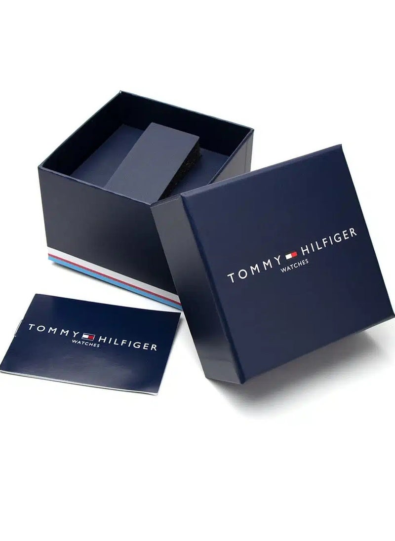 TOMMY HILFIGER - Tommy Hilfiger Watch for Men, Quartz Movement, Analog Display, Black Leather Strap-1791401 - Image 1