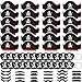 Halatool 72 Pcs Halloween Pirate Party Set for Kids 24 Pirates Hats with 24 Eye Patches and 24 Mustaches Pirate Costume Accessories Bulk for Halloween Masquerade Cosplay Party Favors Decor - Image 2