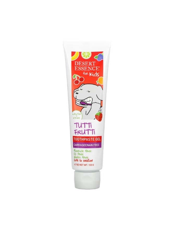 DESERT ESSENCE - Kids Toothpaste Gel Tutti Frutti 4.7 oz 133 g - Image 1