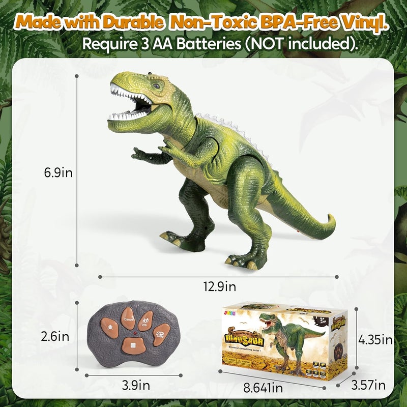 JOYIN LED Light Up Remote Control Dinosaur Walking and Roaring Realistic T-Rex Dinosaur Toys with Glowing Eyes, Walking Movement, Shaking Head For Toddlers Boys Girls - Image 5