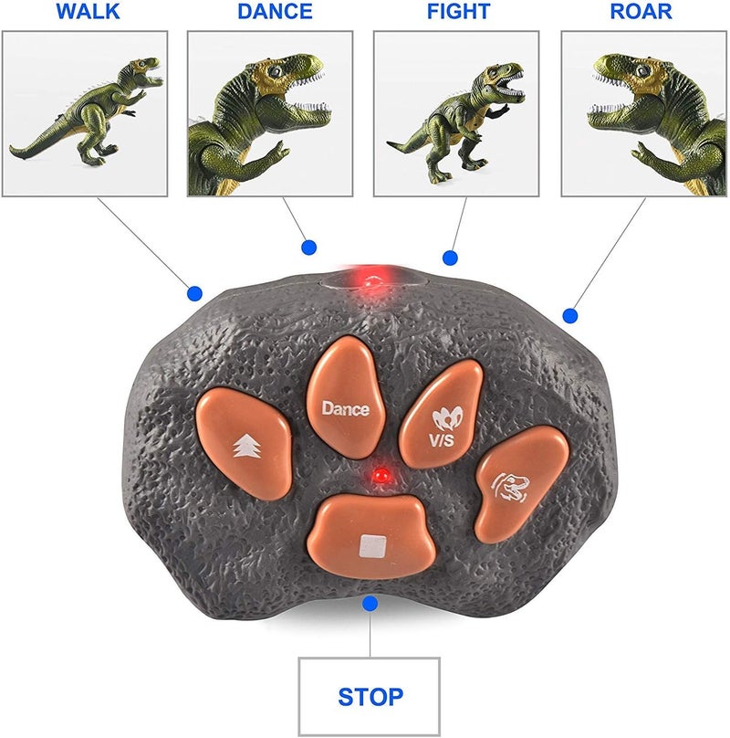 JOYIN LED Light Up Remote Control Dinosaur Walking and Roaring Realistic T-Rex Dinosaur Toys with Glowing Eyes, Walking Movement, Shaking Head For Toddlers Boys Girls - Image 2