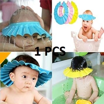 BROOKITCHEN Baby Shower Cap Bathing Baby Wash Hair Eye Ear Protector Hat for New Born Infants babies Baby Bath Cap Shower Protection For Eyes And Ear, Bathing Shower Cap, Baby Bath Cap (Multicolor) - Image 4