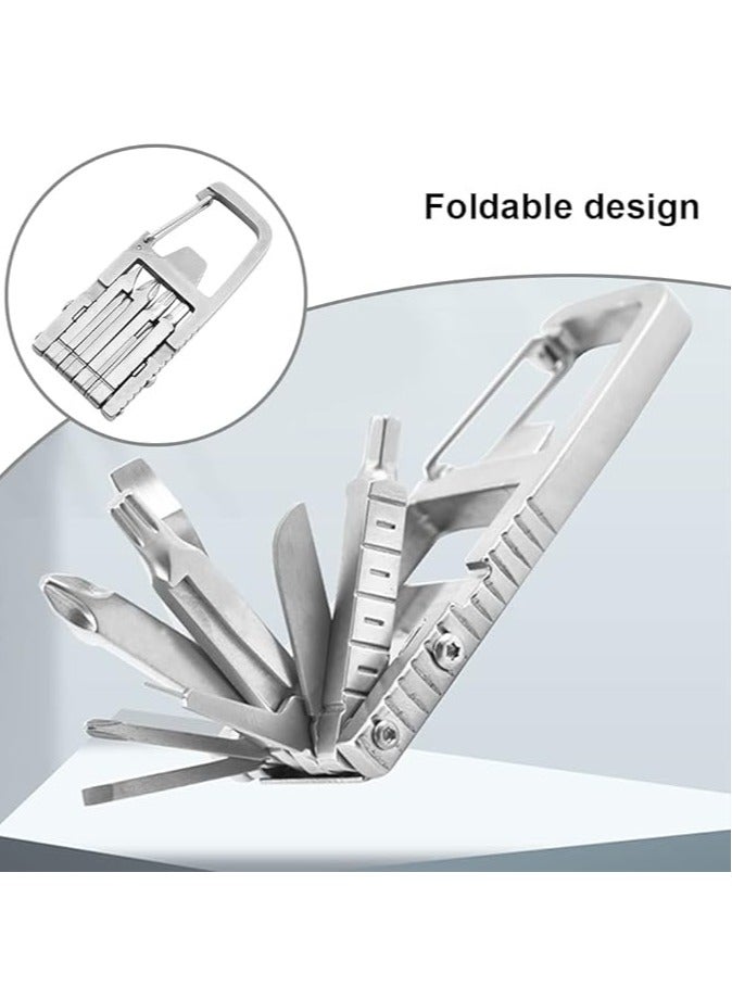 Pocket multi-tool keychain multi-function screwdriver outdoor folding screwdriver opener suitable for outdoor camping - Image 4