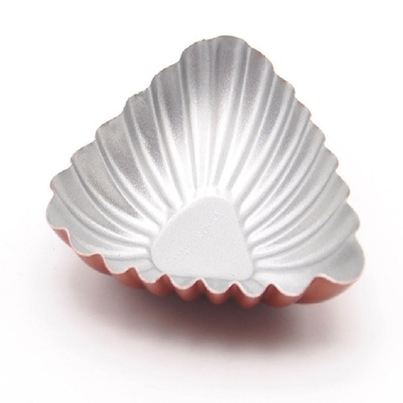 Baskety 4Pack Egg Tart Molds Mini Tart PansNonStick Carbon Steel Egg Tarts Baking Molds for Cupcakes Muffins Cookies Pies Tart Tins Pudding Tartlet Quiches Triangle - Image 1