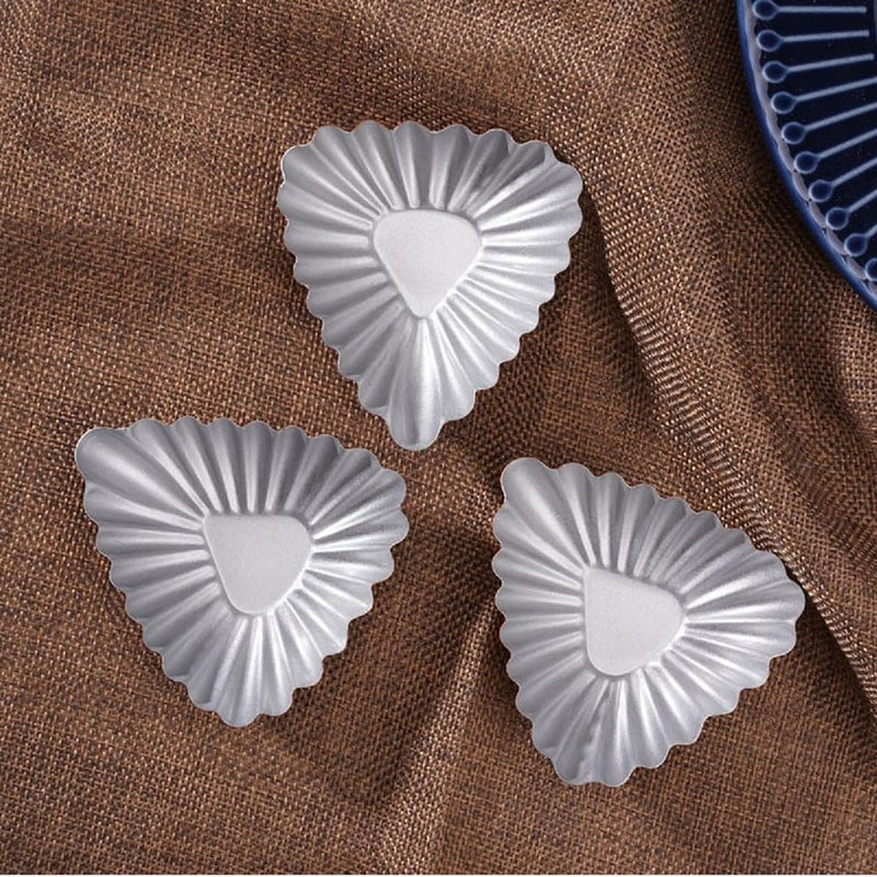 Baskety 4Pack Egg Tart Molds Mini Tart PansNonStick Carbon Steel Egg Tarts Baking Molds for Cupcakes Muffins Cookies Pies Tart Tins Pudding Tartlet Quiches Triangle - Image 5
