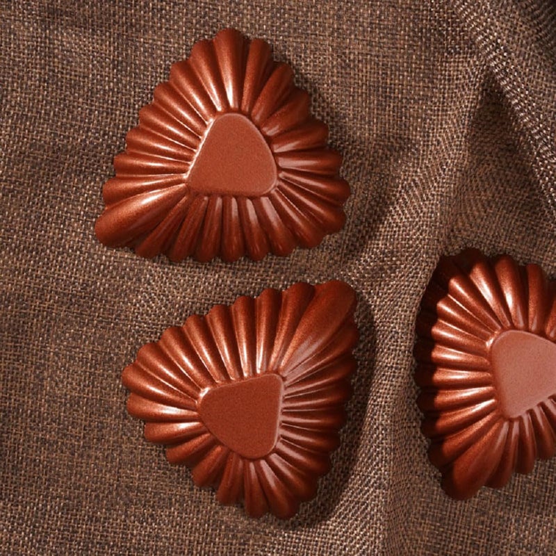 Baskety 4Pack Egg Tart Molds Mini Tart PansNonStick Carbon Steel Egg Tarts Baking Molds for Cupcakes Muffins Cookies Pies Tart Tins Pudding Tartlet Quiches Triangle - Image 4