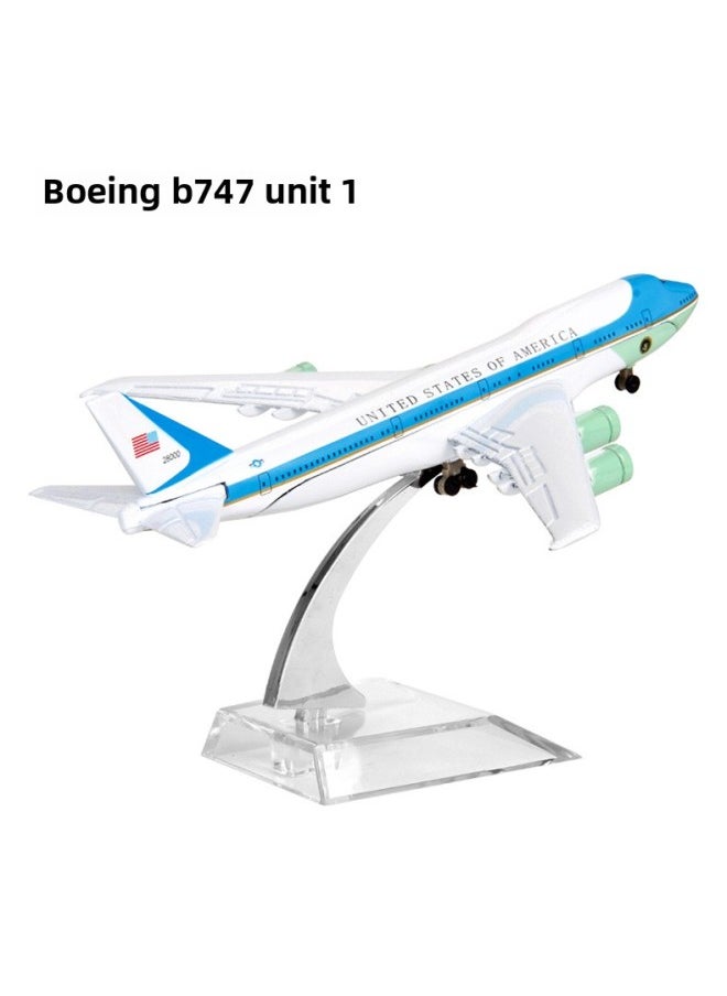 Metal 16cm B747 Civil Airliner Small Plane Model Boeing 737 Model Children's Toy Ornaments-Color:Thai Airways B777  - Image 2